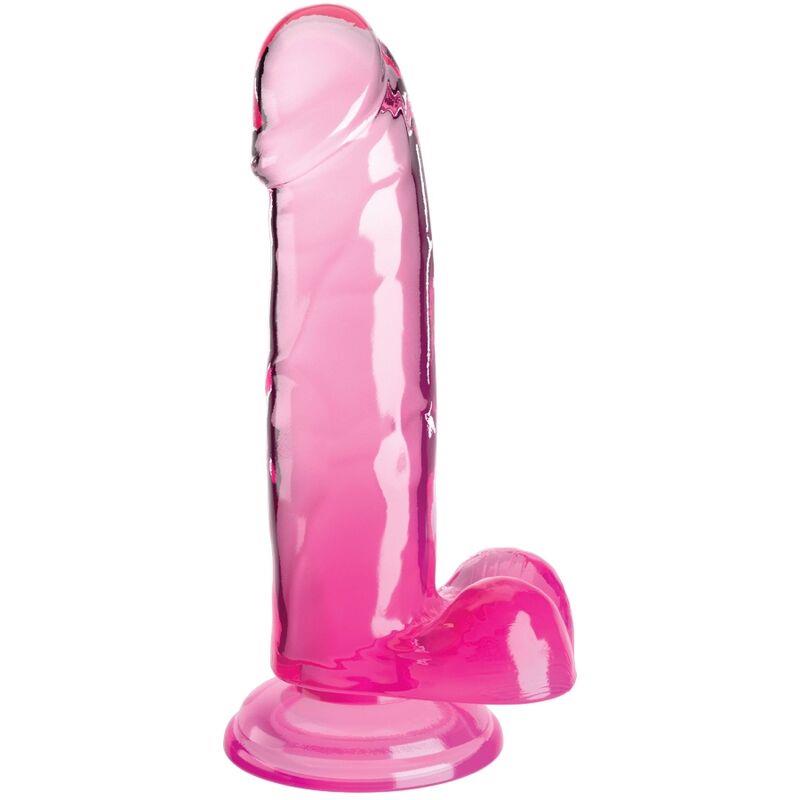 JASEN REALISTIČEN PENIS Z JAJCI 15.2 CM ROZA