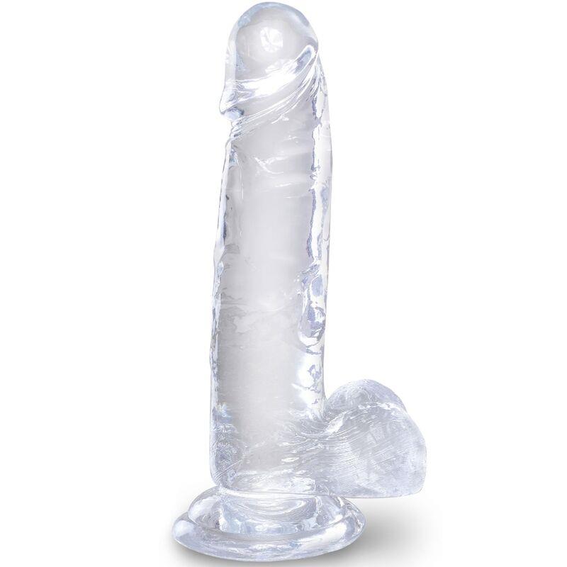 JASEN REALISTIČNI PENIS S KUGLICAMI 15,2 CM PROZOREN