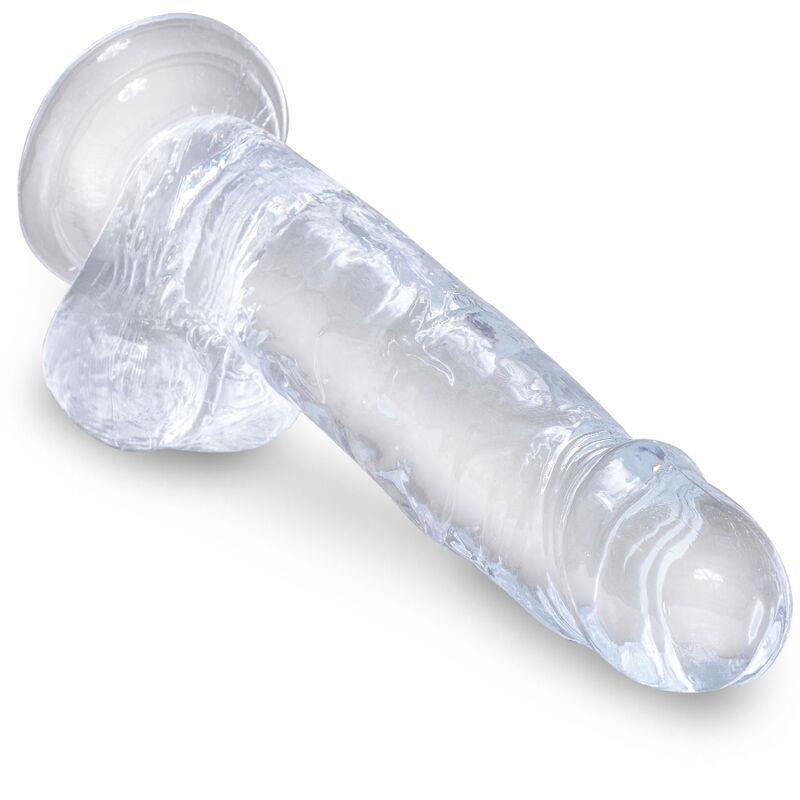 JASEN REALISTIČNI PENIS S KUGLICAMI 15,2 CM PROZOREN