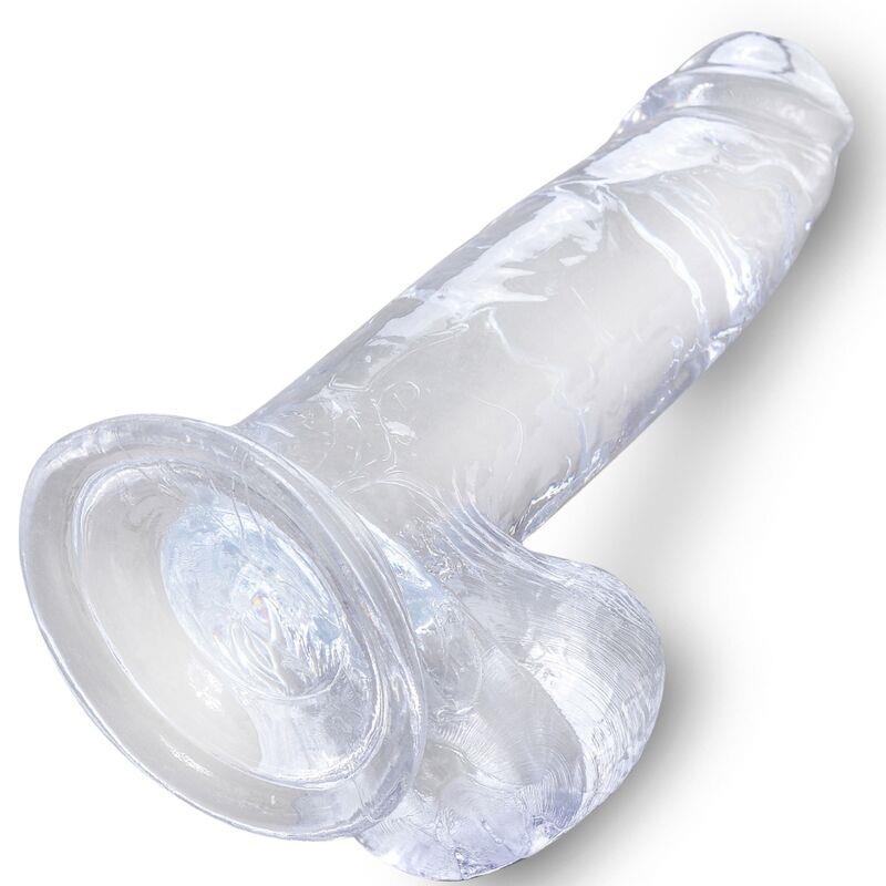 JASEN REALISTIČNI PENIS S KUGLICAMI 15,2 CM PROZOREN