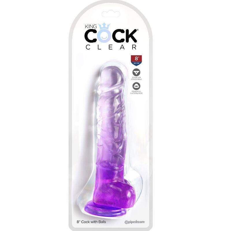 JASEN REALISTIČEN PENIS Z JAJCI 16.5 CM PURPURN
