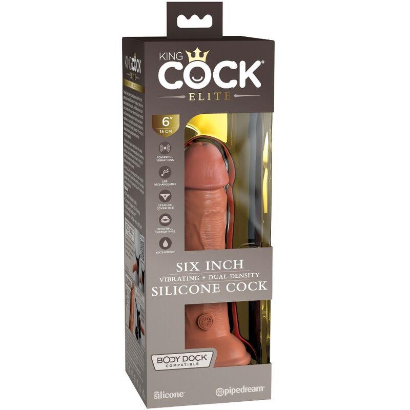 ELITE REALISTIC DILDO VIBRIRAJUČI & SILIKON 15.2 CM KARAMELA