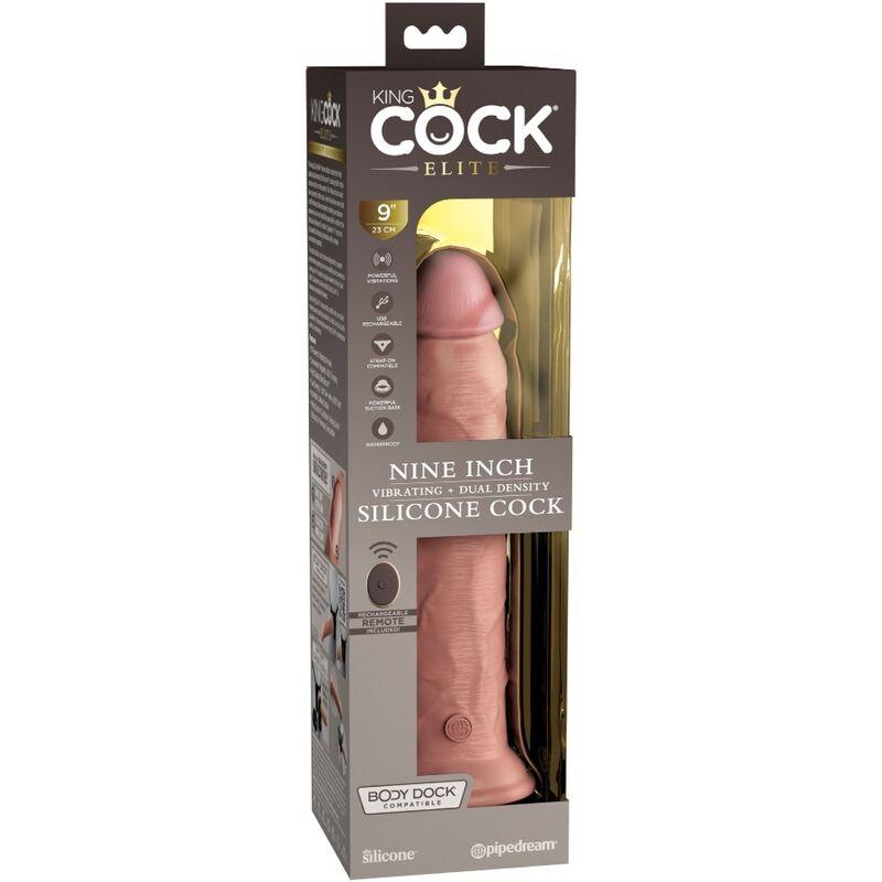 ELITE REALISTIC DILDO VIBRATOR & SILICONE REMOTE CONTROL 23 CM