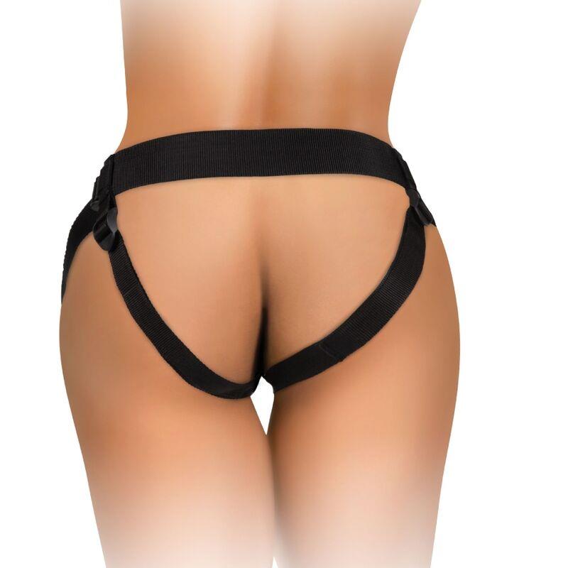 ELITE DELUXE ADJUSTABLE HARNESS KIT RING WITH TESTICLES & DILDO 20.3 CM