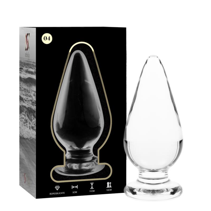 MODEL 4 ANAL PLUG BOROSILICATE GLASS CLEAR 11 CM -O- 5 CM