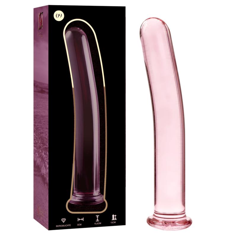 MODEL 9 DILDO BOROSILICATE GLASS CLEAR 15.5 CM -O- 2.5 CM