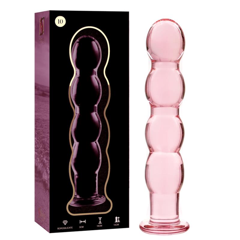 MODEL 10 DILDO BOROSILICATE GLASS CLEAR 16.5 CM -O- 3.5 CM