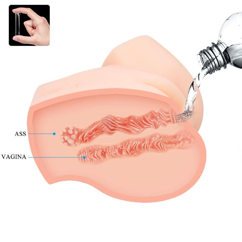 REALISTIC VAGINA AND ANUS DOUBLE VIBRATION