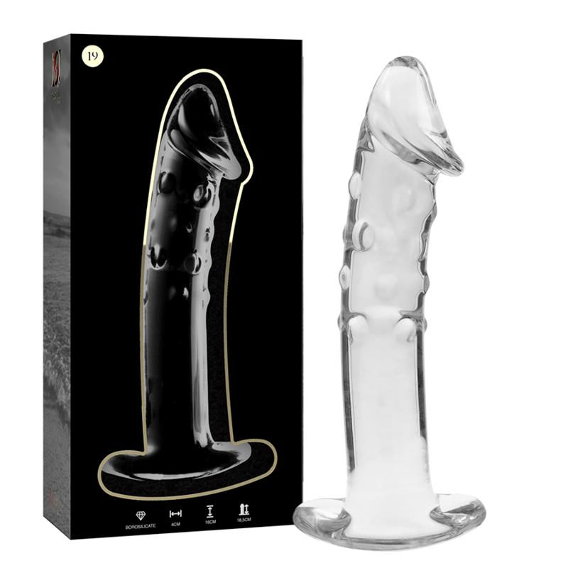 MODEL 19 DILDO BOROSILICATE GLASS CLEAR 18.5 CM -O- 4 CM