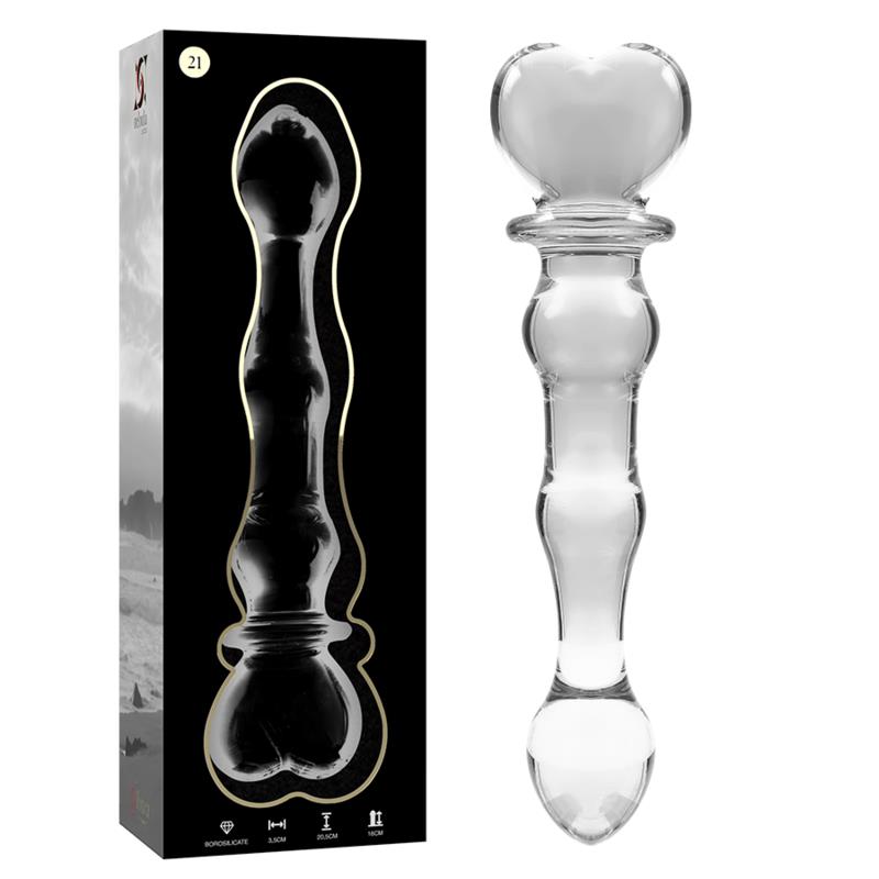 MODEL 21 DILDO OD BOROSILIKATNOG STAKLA PROZIRNO 20.5 CM -O- 3.5 CM