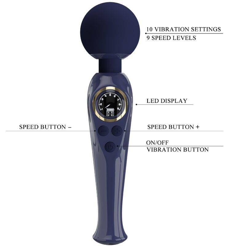 SKYLER VIBRATOR WAND BLUE