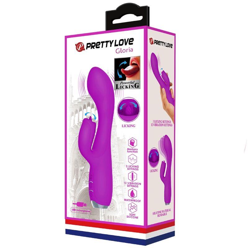 GLORIA RECHARGEABLE RABBIT VIBRATOR-WATERPROOF PURPLE