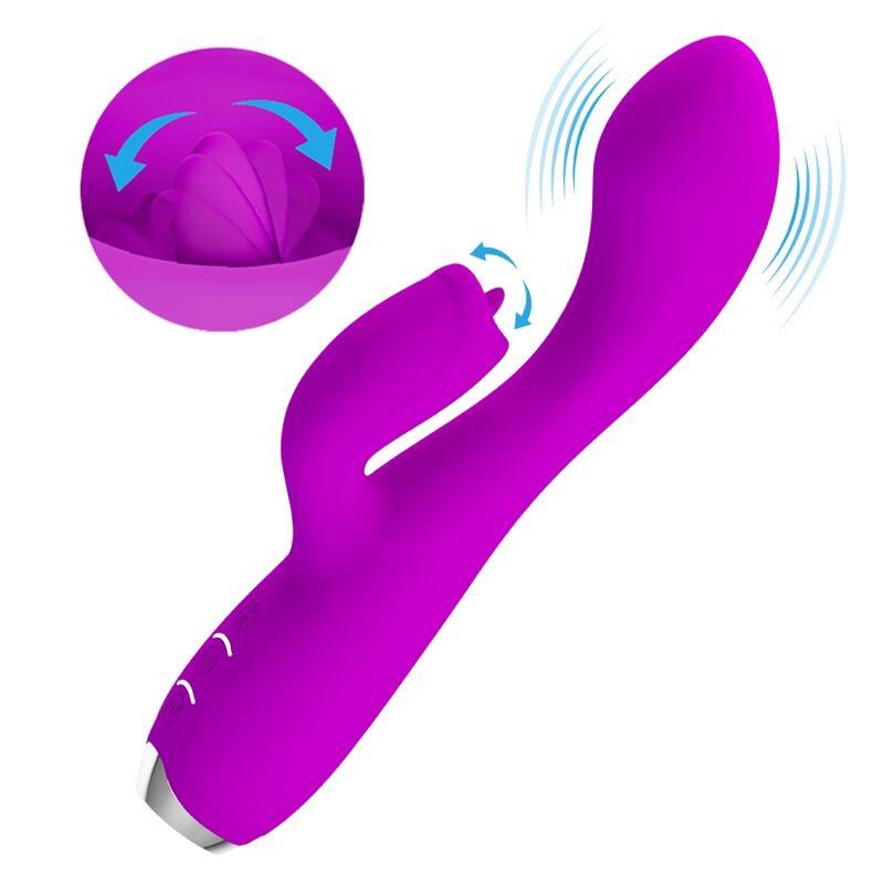 GLORIA RECHARGEABLE RABBIT VIBRATOR-WATERPROOF PURPLE