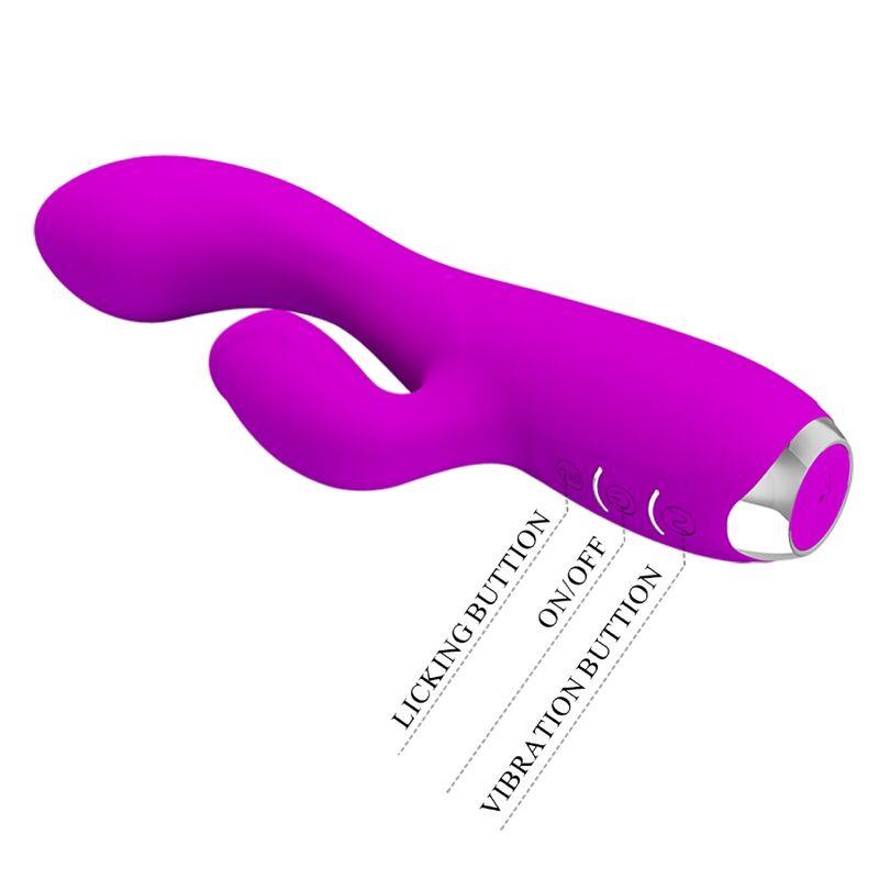 GLORIA RECHARGEABLE RABBIT VIBRATOR-WATERPROOF PURPLE