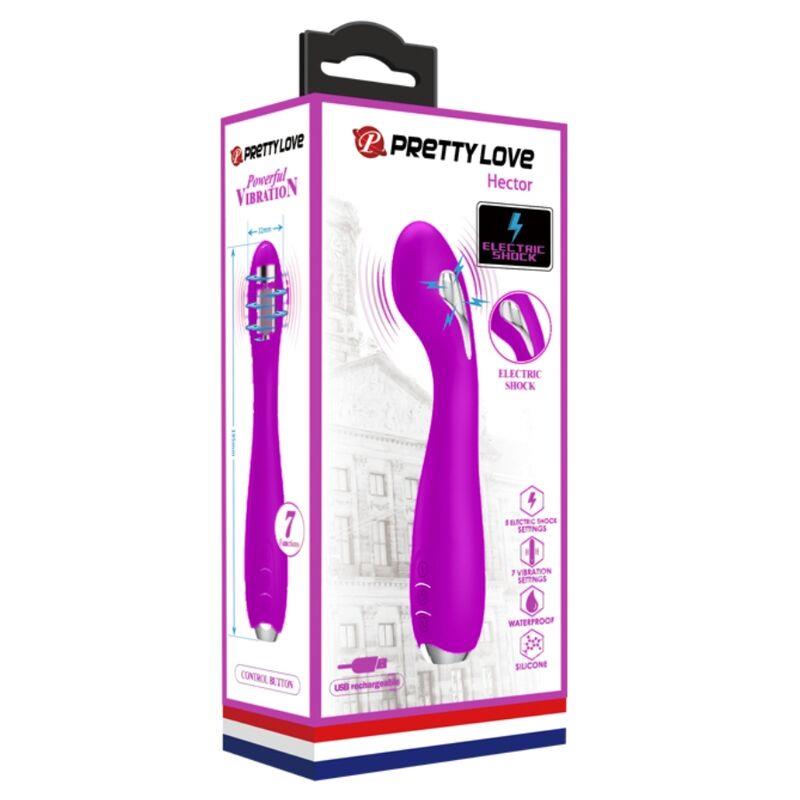 HECTOR RECHARGEABLE ELECTROSHOCK VIBRATOR WATERPROOF PURPLE