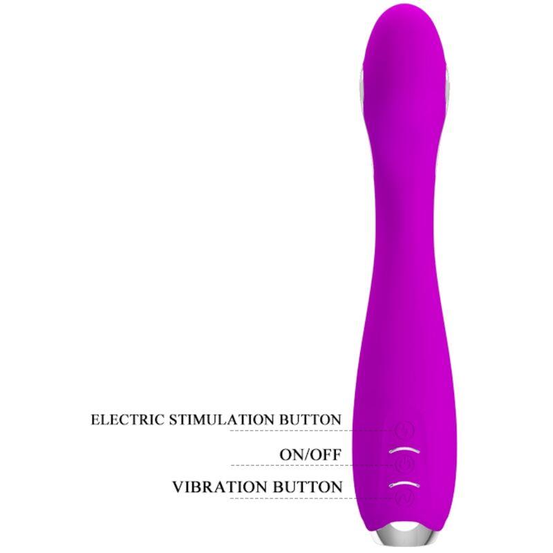 HECTOR RECHARGEABLE ELECTROSHOCK VIBRATOR WATERPROOF PURPLE