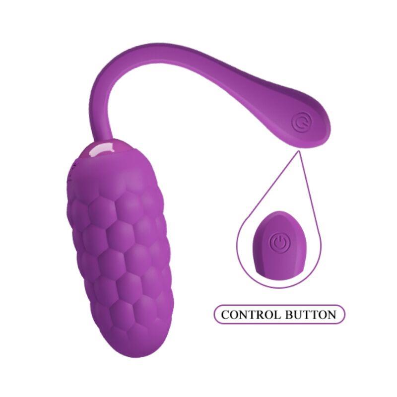 VIBRATING EGG WITH PURPLE RECHARGEABLE MARINE TEXTURE