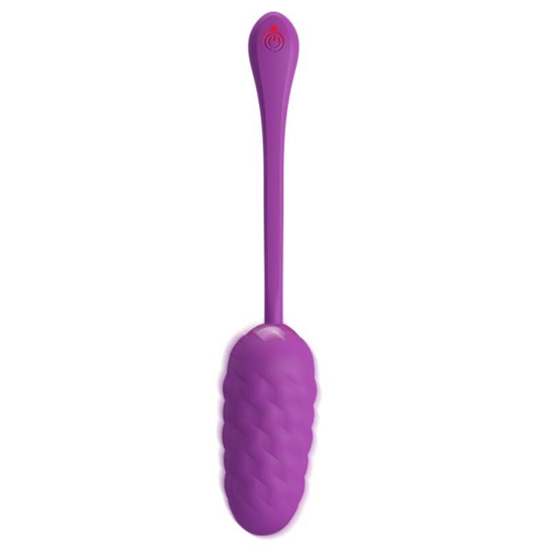 VIBRATING EGG WITH PURPLE RECHARGEABLE MARINE TEXTURE