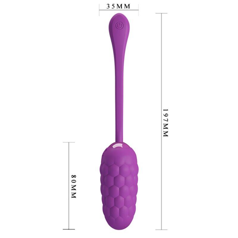 VIBRATING EGG WITH PURPLE RECHARGEABLE MARINE TEXTURE