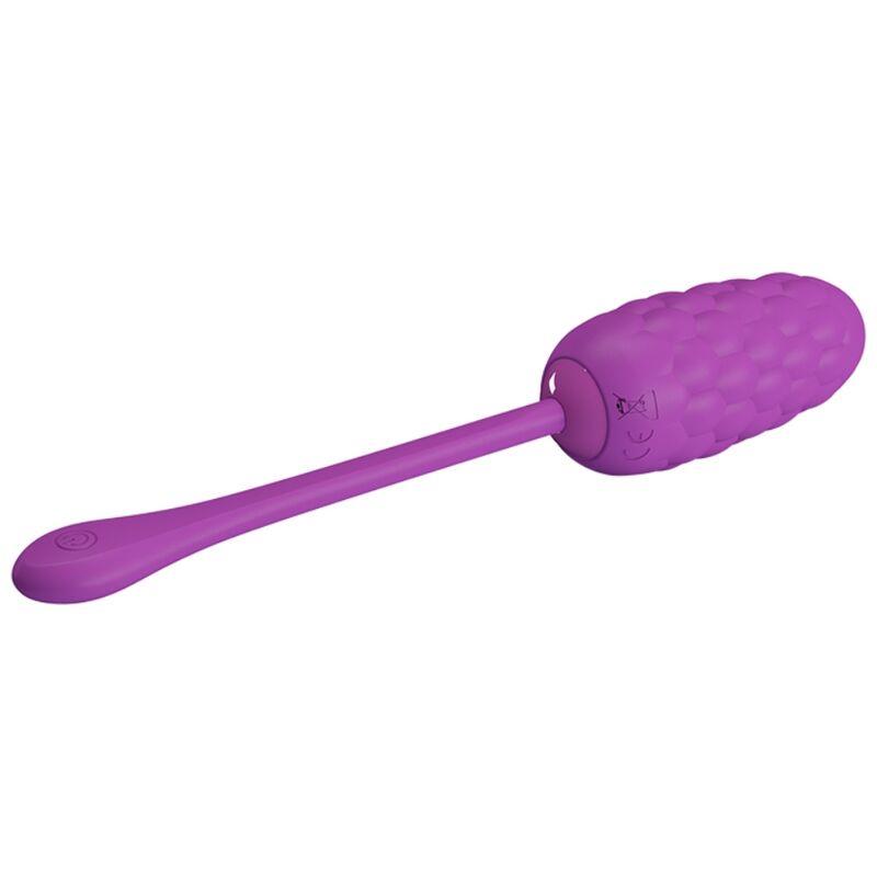 VIBRATING EGG WITH PURPLE RECHARGEABLE MARINE TEXTURE