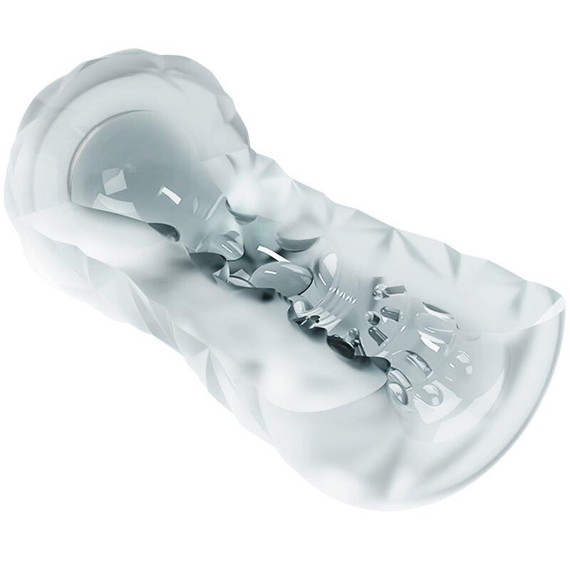 SMALL MASTURBATOR WITH BLUE SPIRALS