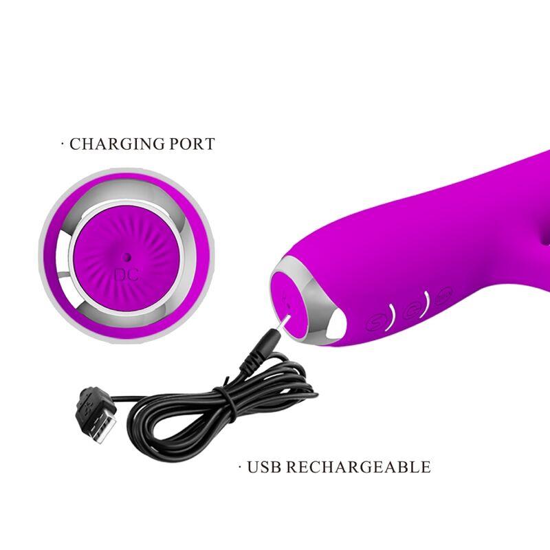RACHEL RECHARGEABLE VIBRATOR WITH PURPLE SUCTION CUP