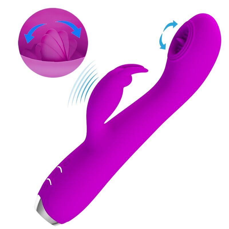 RACHEL RECHARGEABLE VIBRATOR WITH PURPLE SUCTION CUP