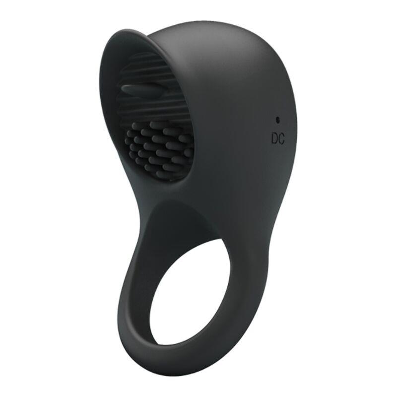 VIBRATING PENIS RING WITH BLACK TONGUE