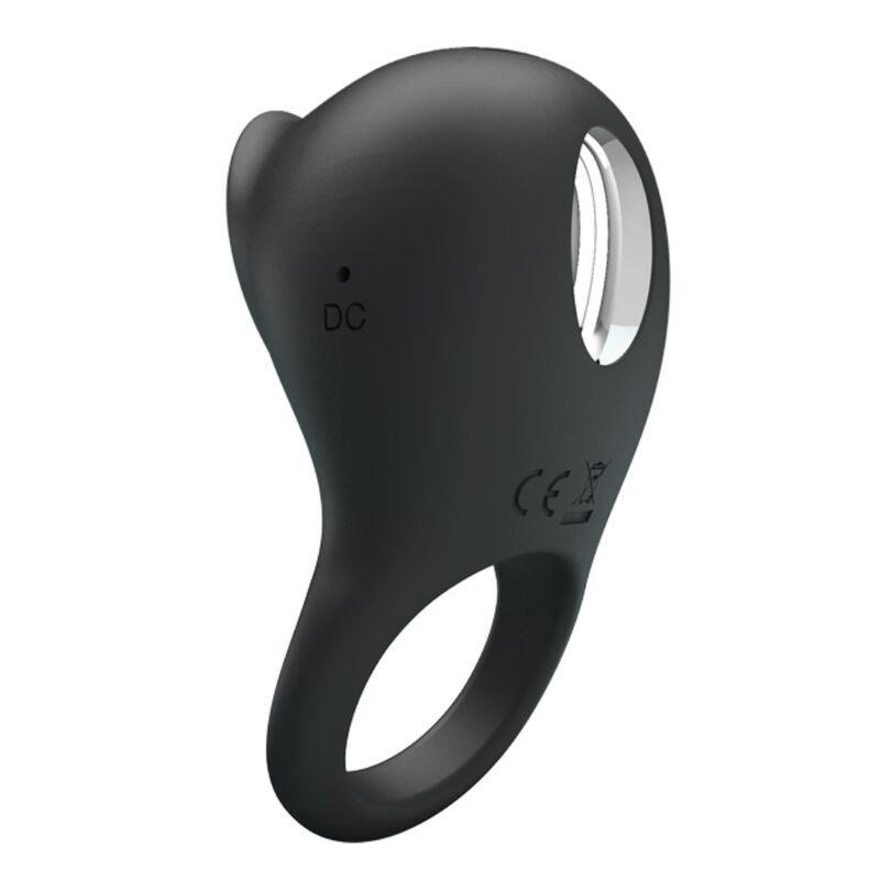 VIBRATING PENIS RING WITH BLACK TONGUE