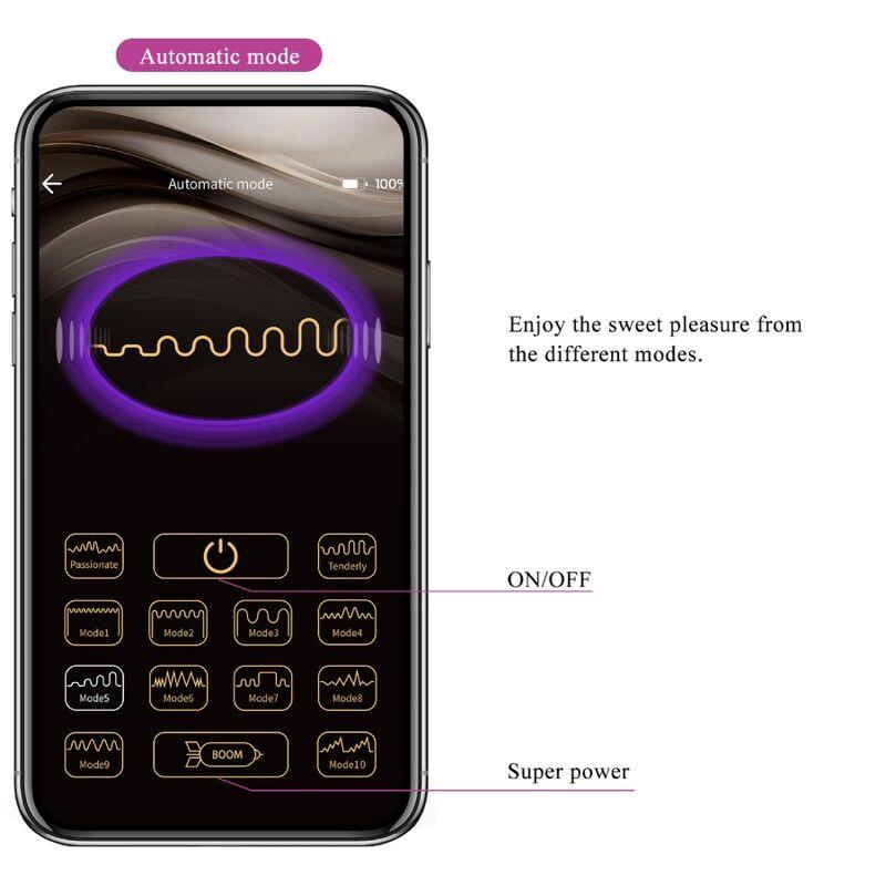NYMPH VIBRATING EGG APP CONTROLLED PURPLE