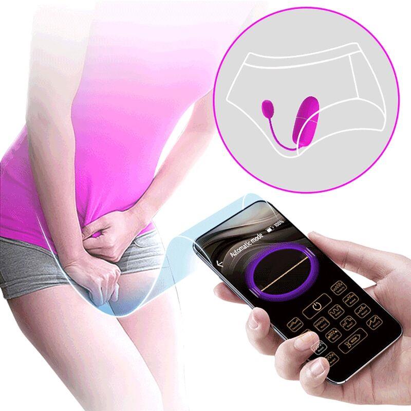 NYMPH VIBRATING EGG APP CONTROLLED PURPLE