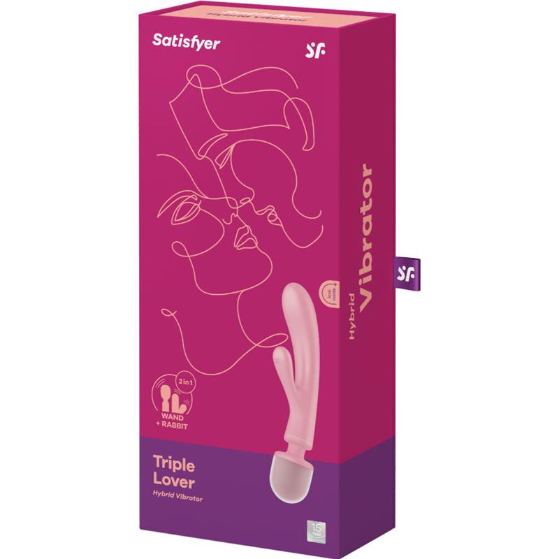 TRIPLE LOVER ZAJČEK VIBRATOR MASAŽER ROZA