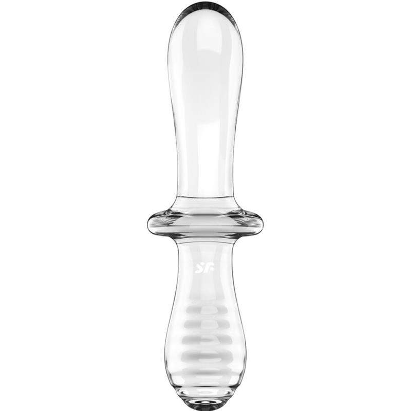 DOUBLE CRYSTAL DILDO TRANSPARENT