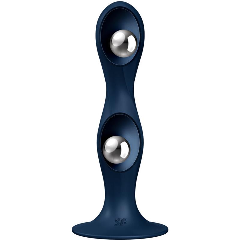 DOUBLE BALL-R SILICONE DILDO GARNET