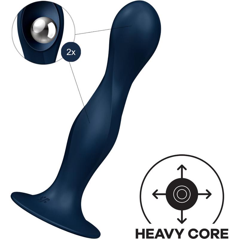 DOUBLE BALL-R SILICONE DILDO GARNET
