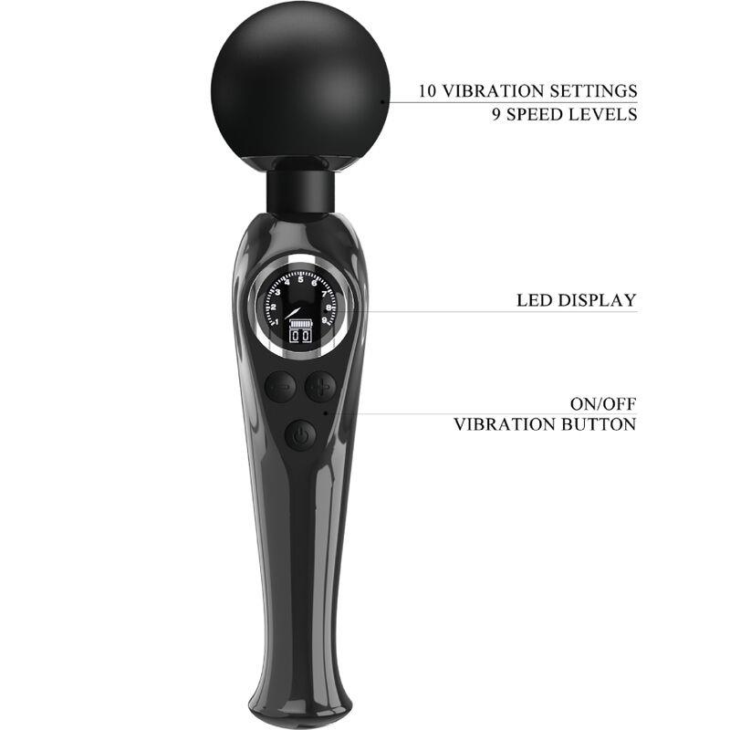 SKYLER VIBRATOR WAND BLACK