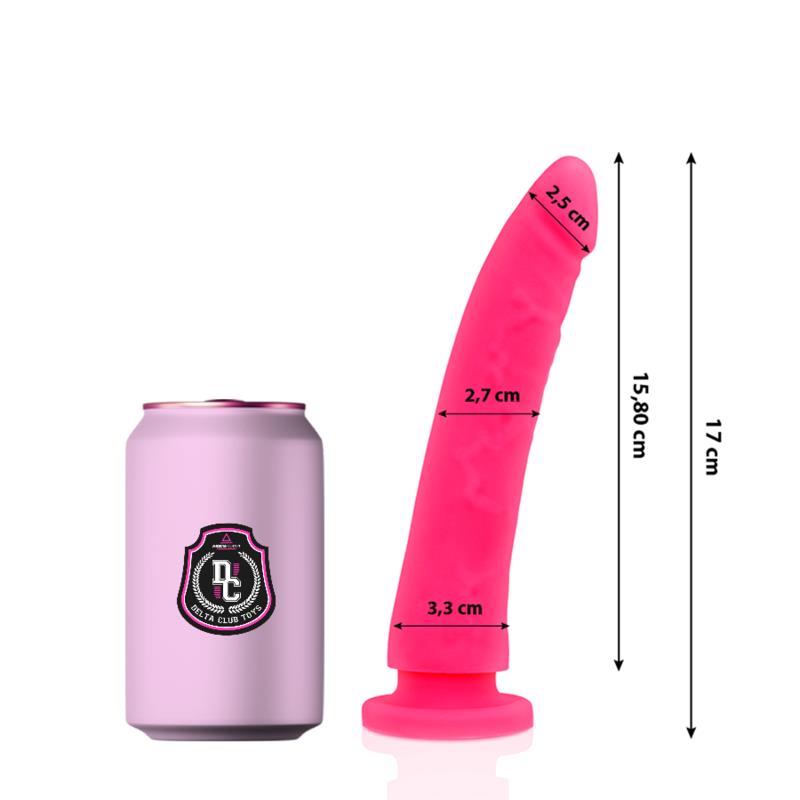TOYS PINK DILDO MEDICAL SILICONE 17 CM -O- 3 CM