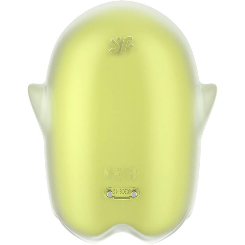 GLOWING GHOST AIR PULSE & VIBRATOR YELLOW