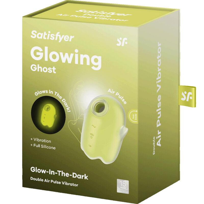 GLOWING GHOST AIR PULSE & VIBRATOR YELLOW