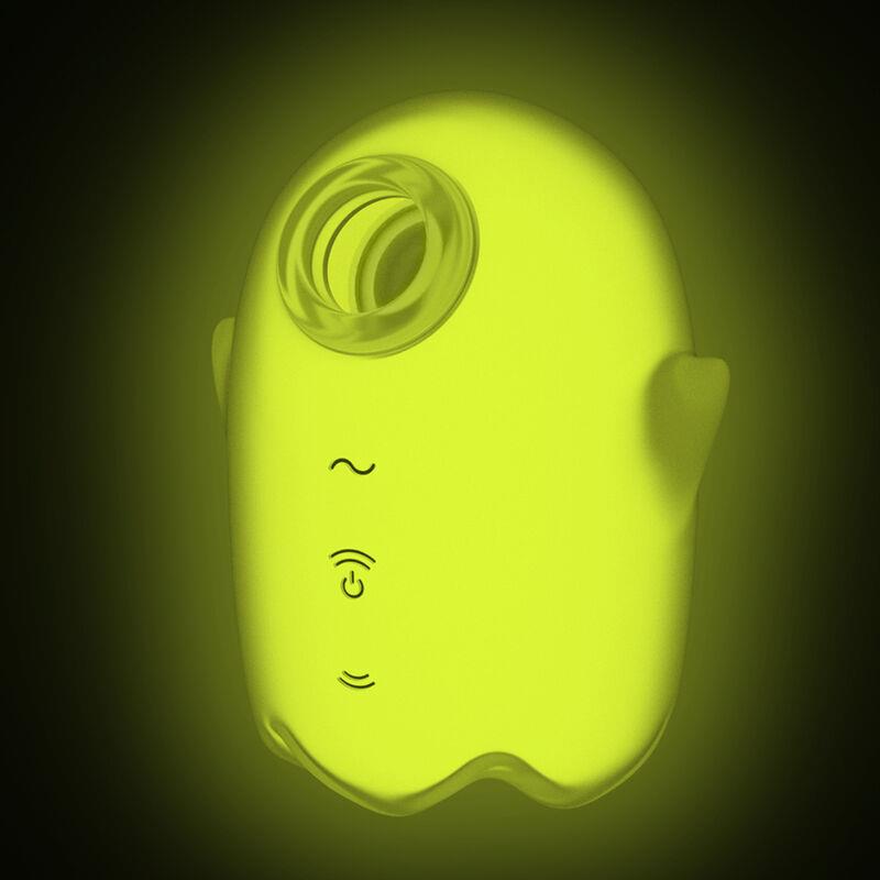 GLOWING GHOST AIR PULSE & VIBRATOR YELLOW