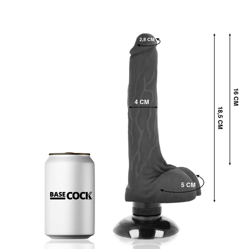 REALISTIC VIBRATOR 2-1 FLESH 18.5 CM -O- 4 CM