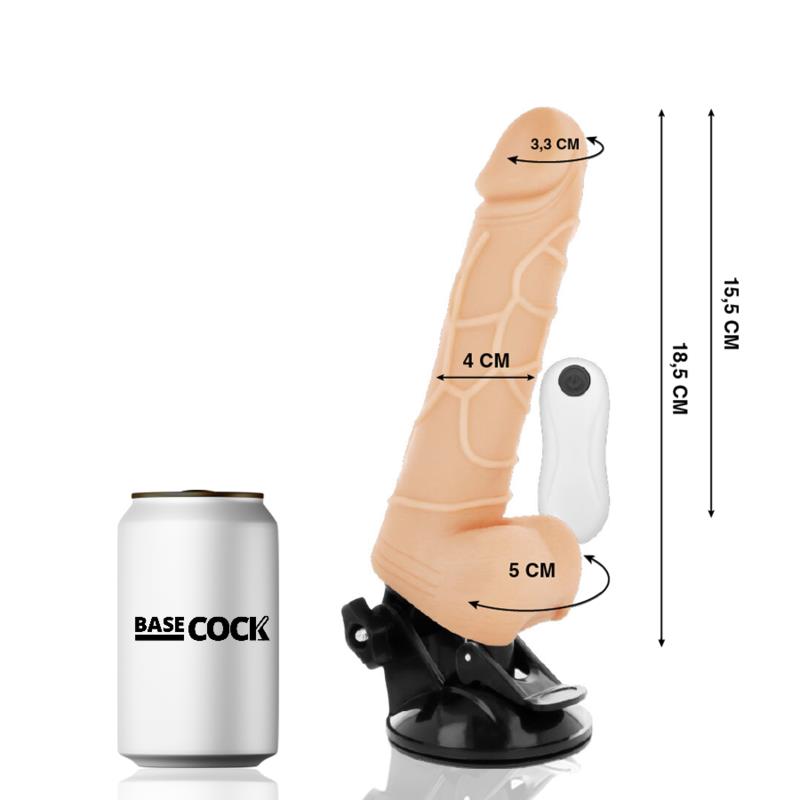REALISTIČNI VIBRATOR NA DALJINSKO UPRAVLJANJE KOŽA 18.5 CM -O- 4CM