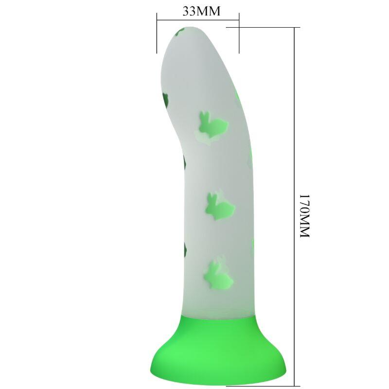 MAGICAL NIGHTFALL DILDO WITHOUT VIBRATION LUMINOUS GREEN