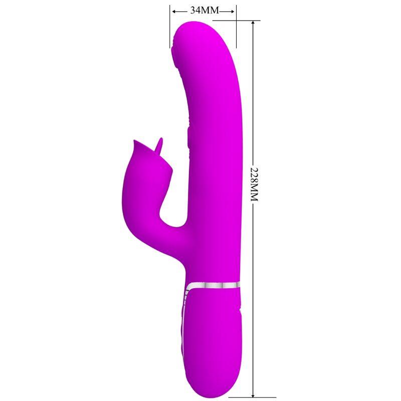 RABBIT VIBRATOR WITH LICKING FUCHSIA