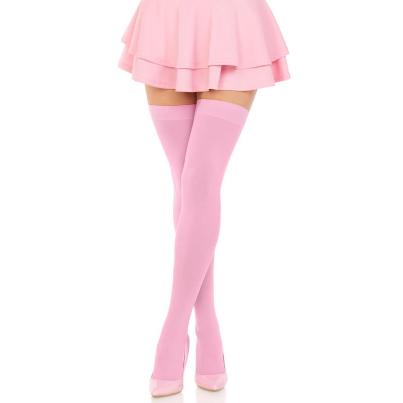 NYLON THIGH HIGHS PINK