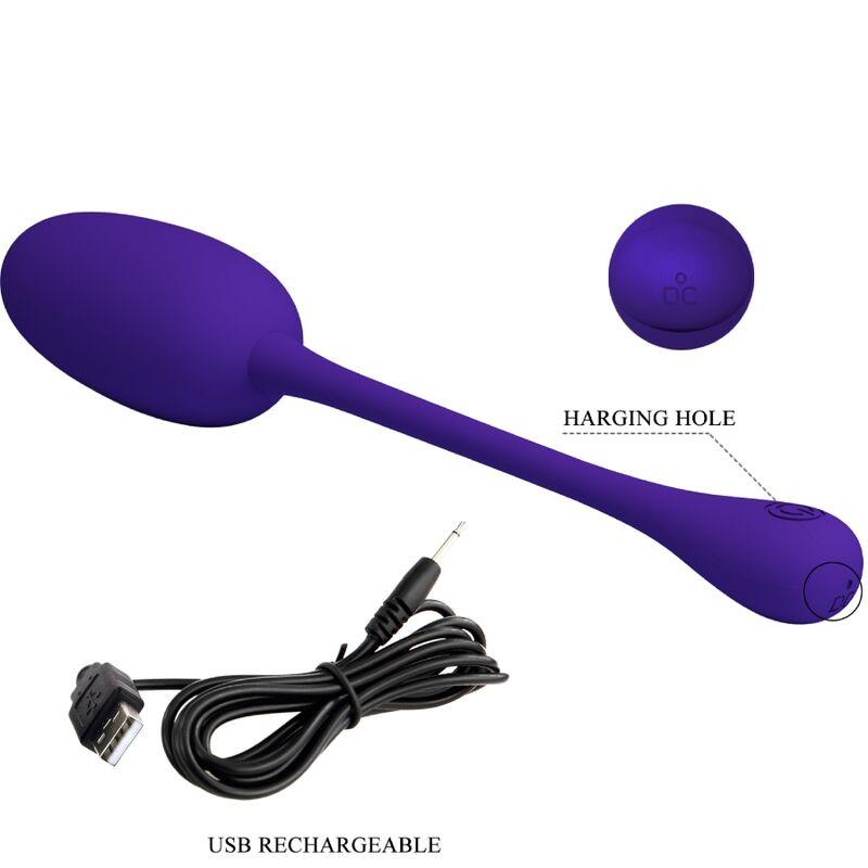 KNUCKER PURPLE RECHARGEABLE VIBRATING EGG