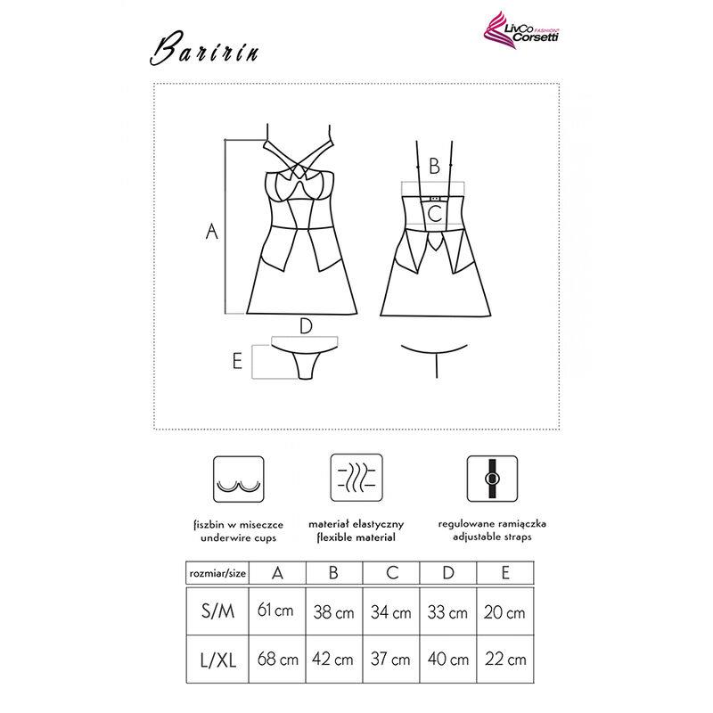 BARIRIN LC 90633 KOŠULJA + TANGICE CRNE
