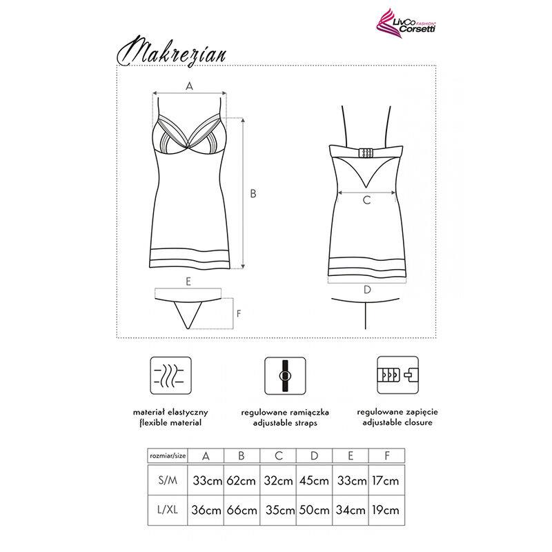 MAKREZIAN LC 90545 SHIRT + PANTY BLACK