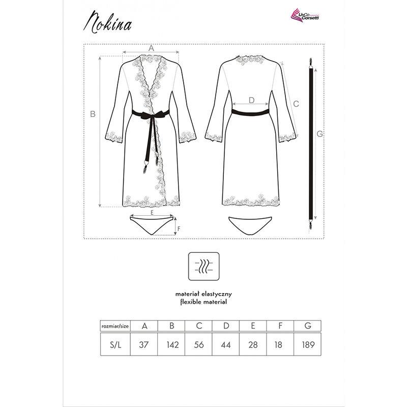 NOKINA LC XG055 DRESSIN G GOWN + PANTY BLACK ONE SIZE