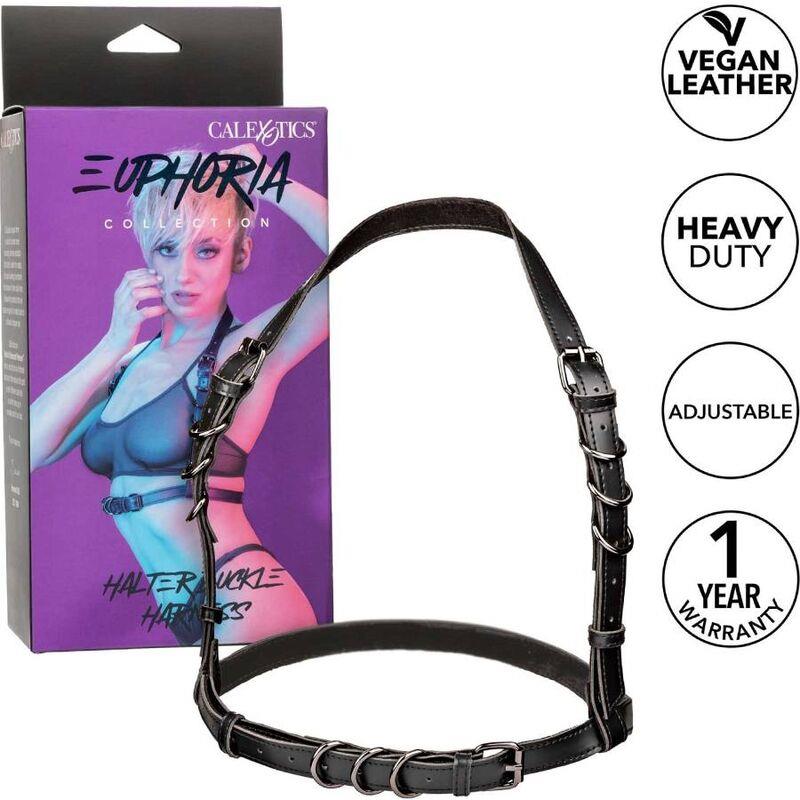 EUPHORIA HALTER BUCKLE HARNESS BLACK